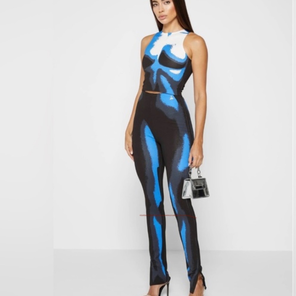 SET Body print Racer TOP And Body print leggings